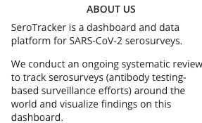 SARS-CoV-2 Sero Tracker