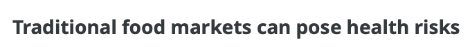 Traditional Food Markets Can Pose Health Risks (poster)